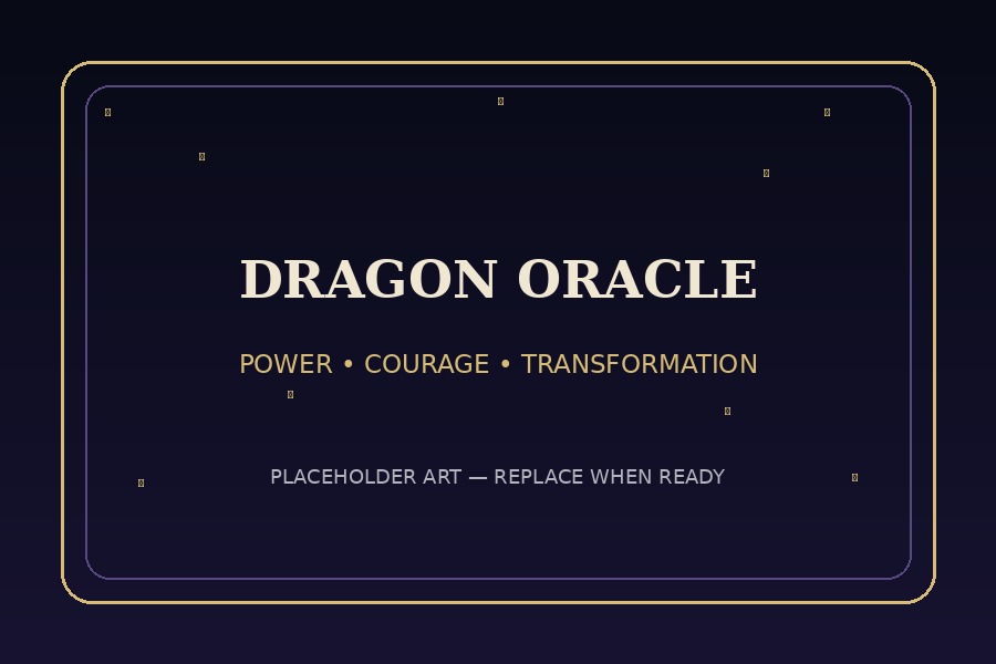 Placeholder preview for the Dragon Oracle deck