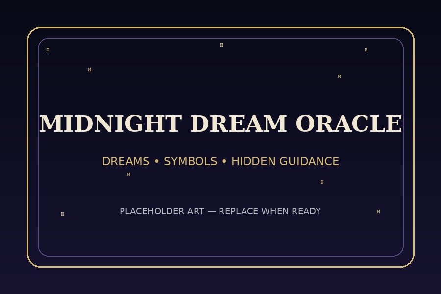 Placeholder preview for the Midnight Dream Oracle deck