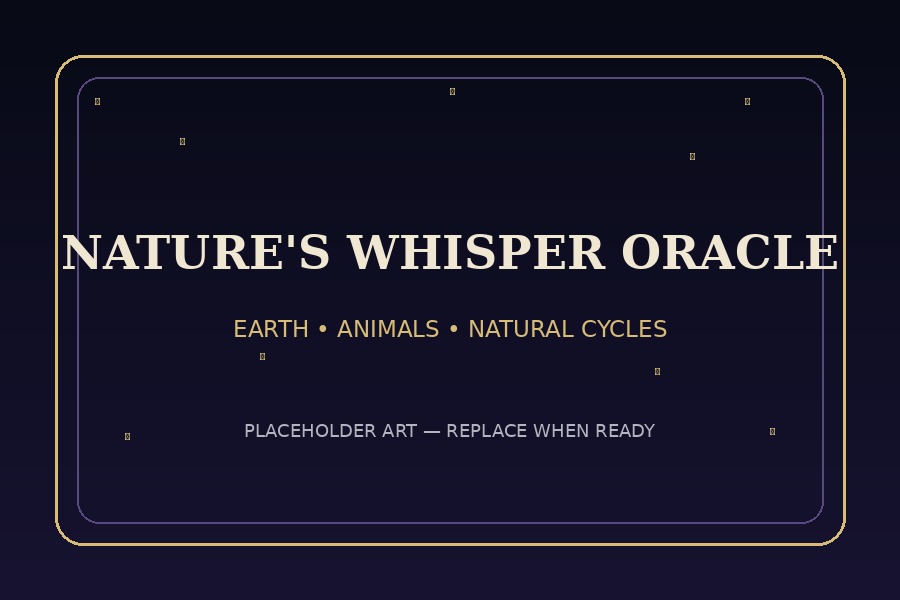Placeholder preview for the Nature's Whisper Oracle deck