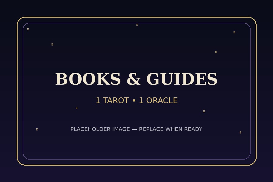 Preview placeholder for a tarot book and an oracle book